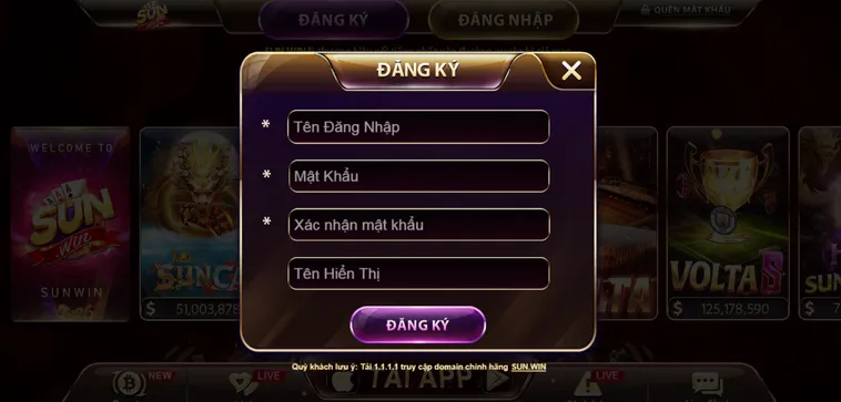 Đăng kí nhanh cổng game SunWin với 4 bước đơn giản  . 