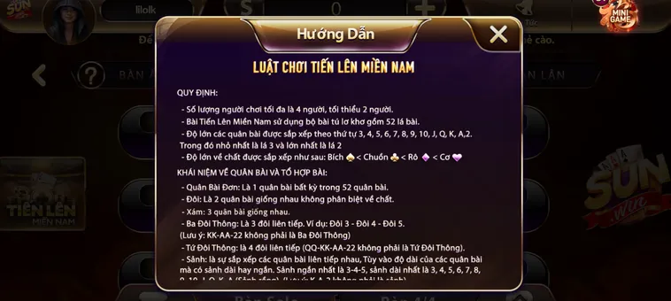 Cách Chơi Tiến Lên Miền Nam Nhà Cái SunWin Hiểu Quả Và Dễ Thắng Nhất